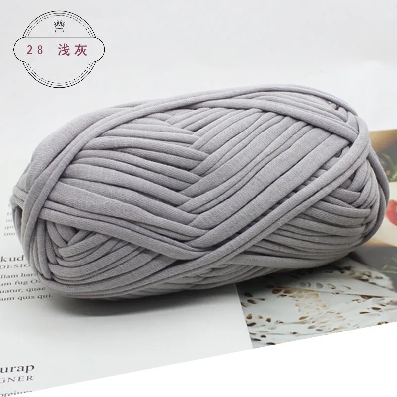 28 light gray TPRPYN 100 г = 1 шт. плотная ткань полоска Пряжа Ремесло для ручная вязка крючком DIY подушка одеяло ткань полоса для сумок - Цвет: 28 light gray