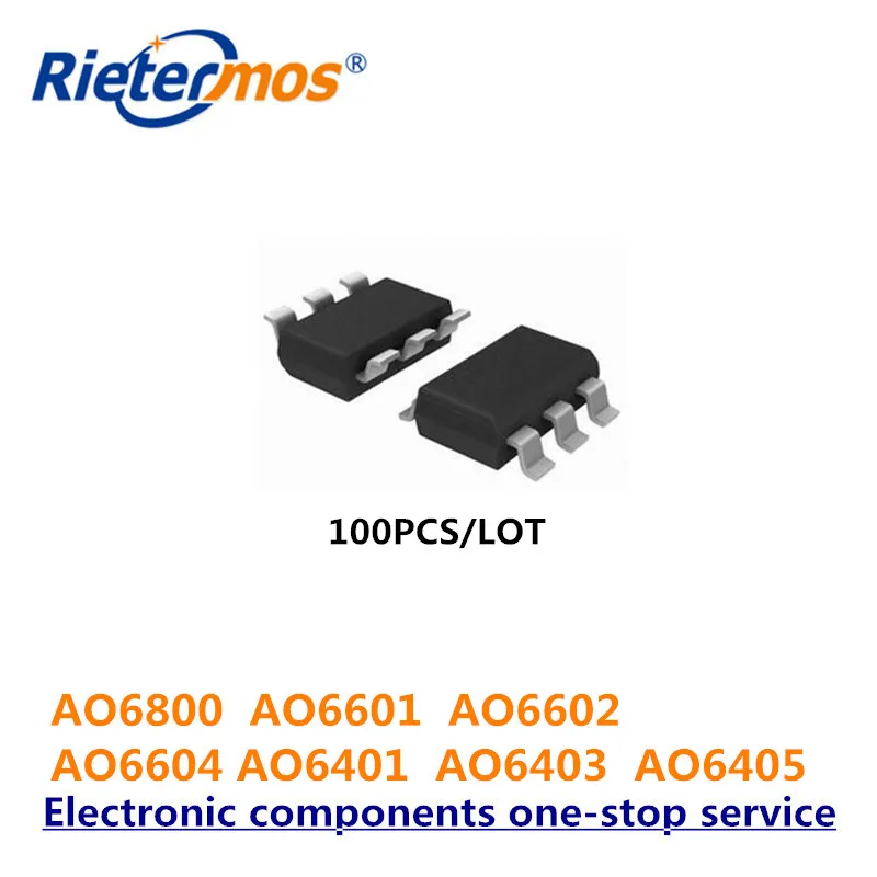 100 шт. AO6800 AO6601 AO6602 AO6604 AO6401 AO6403 AO6405 SOT23 6|smd| |