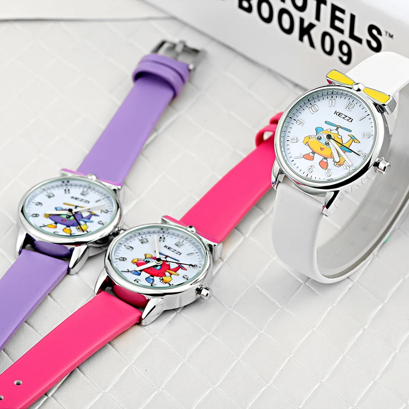 KEZZI розовый часы для детей Водонепроницаемый 8 мм дети девочек relogio meisjes horloge Розе