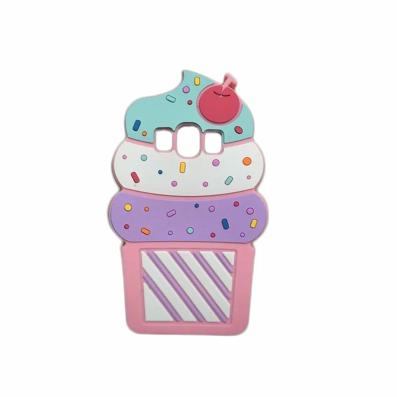 3D Ice Cream Soft Silicone Case For Samsung Galaxy J1 Ace Mini J2 J3 J5 J7 2017 2016 J320 J510 J710 J720 Phone Back Cover |