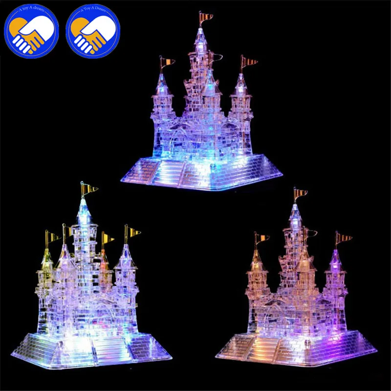 Новый 3D пазл Эйфелева башня Кристалл Головоломка Наружный свет для зданий модель