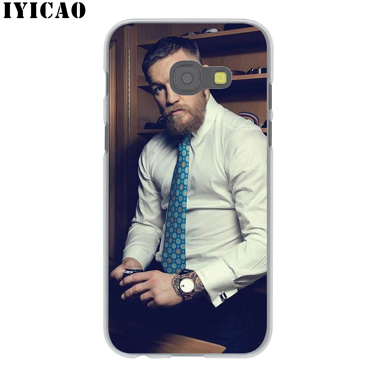 IYICAO Conor McGregor черный Жесткий Чехол для Samsung Galaxy J6 J5 J1 J2 J3 J7 2017 2016 2015 Prime US EU версия |