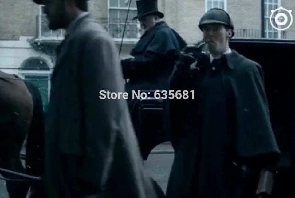 Cos Sherlock: The Abominable Bride Movie 2016 Длинный плащ Тренч накидка Косплей Костюм для вечеринки