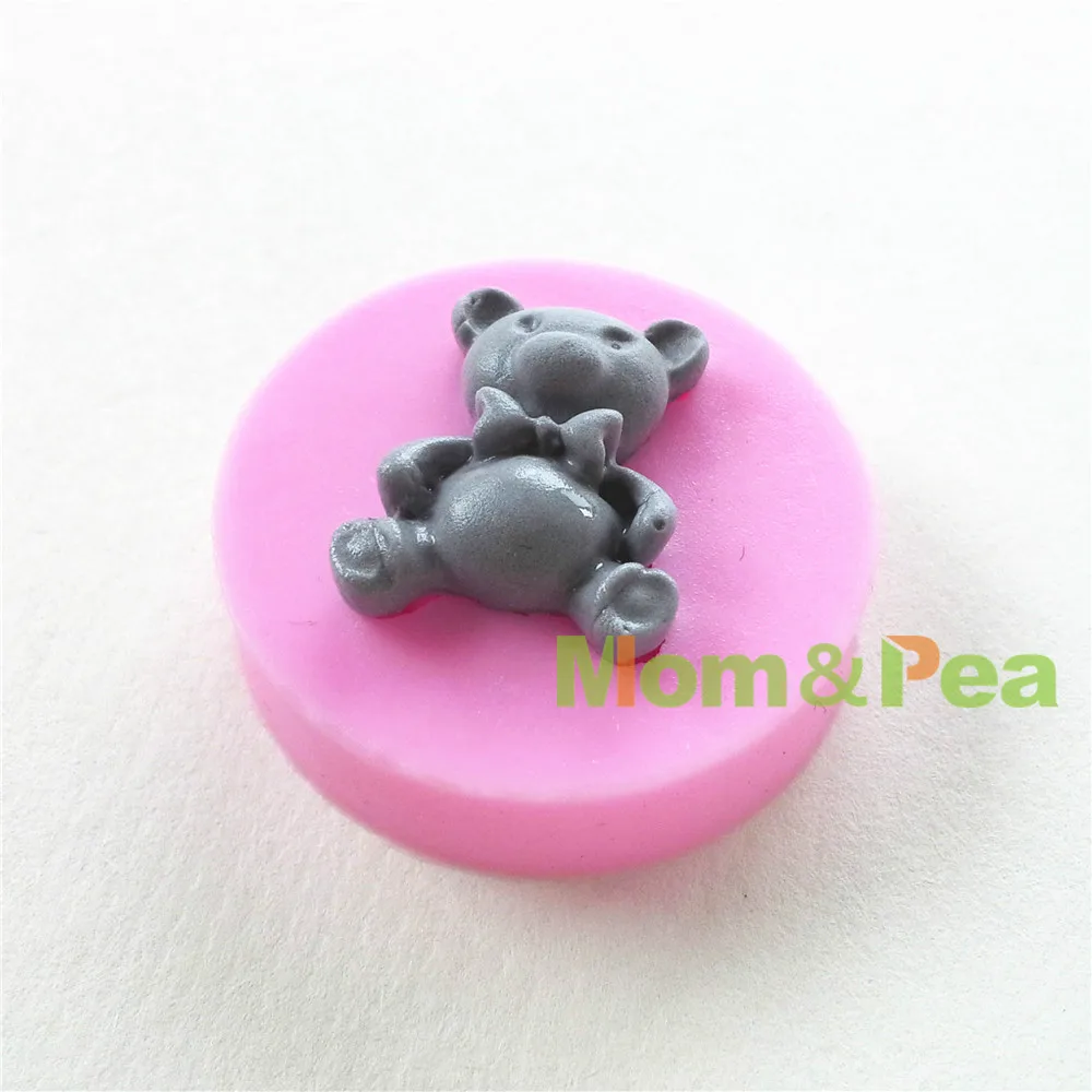 Mom &amp Pea 0652 Бесплатная доставка Мини силиконовая в форме медведя форма для