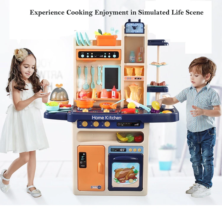 Детские блестящие Кухня игрушки ролевые игры 65 шт./компл. Пособия по кулинарии игрушки наборы посуды Детские Кухня Пособия по кулинарии моделирование