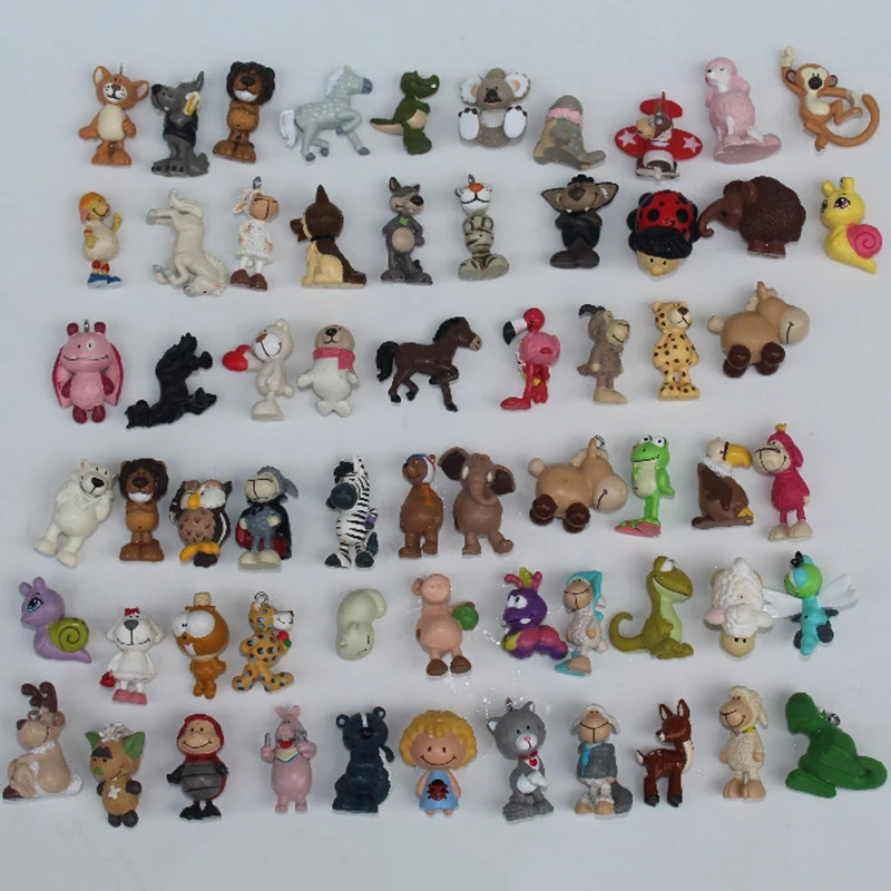 5 шт. Мультяшные пластиковые милые мини модели животных все виды куклы милый