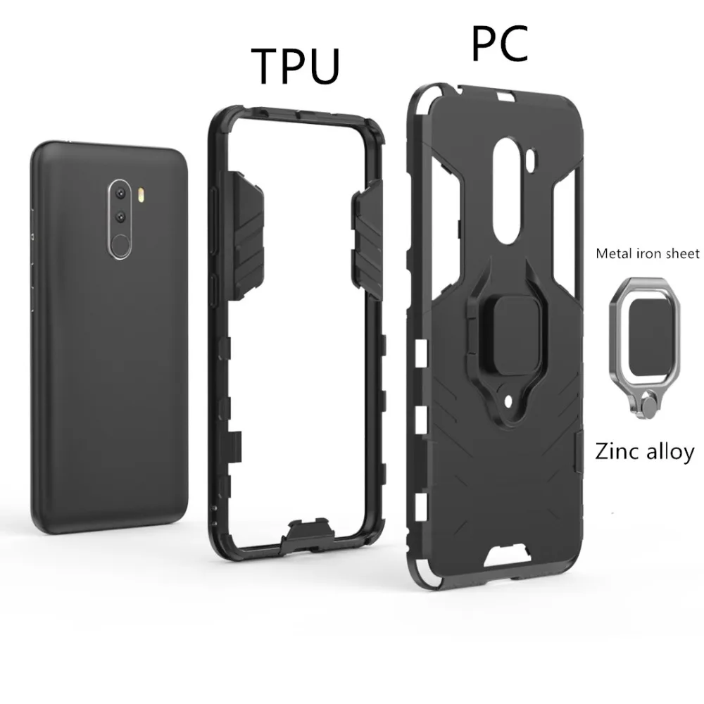 Надежный сверхпрочный бронированный ПК + ТПУ чехол для телефона Xiaomi PocophoneF1
