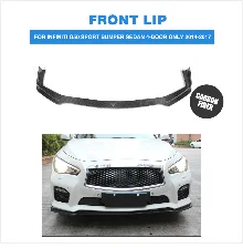 Полностью из углеродного волокна передний бампер спойлер для Infiniti Q50 Спорт бампер седан 4 двери только- автомобиля Тюнинг Запчасти