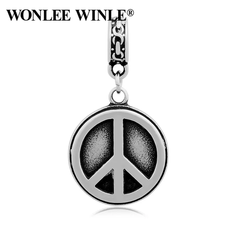 Wonlee Winle DIY ретро 316 нержавеющая сталь мир Круглый Мотаться талисманы Карабин