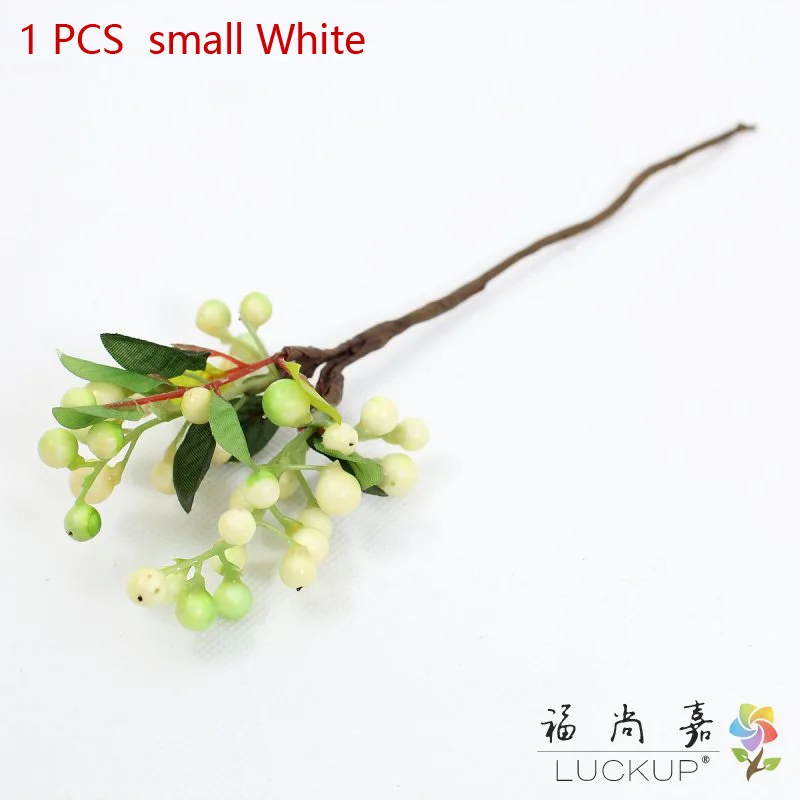 small White 1 шт. красивый Искусственный Буш Берри букет пена цветок украшение дома F176 - Цвет: small White