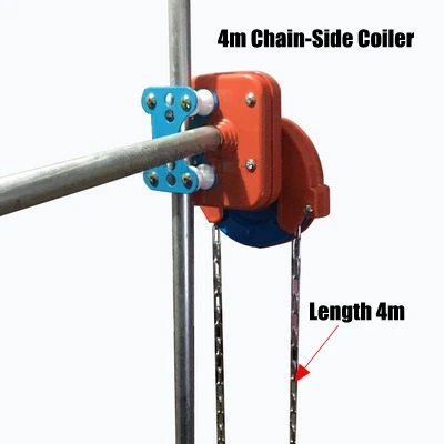 4m Chain-Side Coiler Ручное устройство для намотки пленки сельскохозяйственная теплица боковая Верхняя пленка намоточная машина ручная встряхивание Расширенная цепь растение сохраняет тепло - Цвет: 4m Chain-Side Coiler