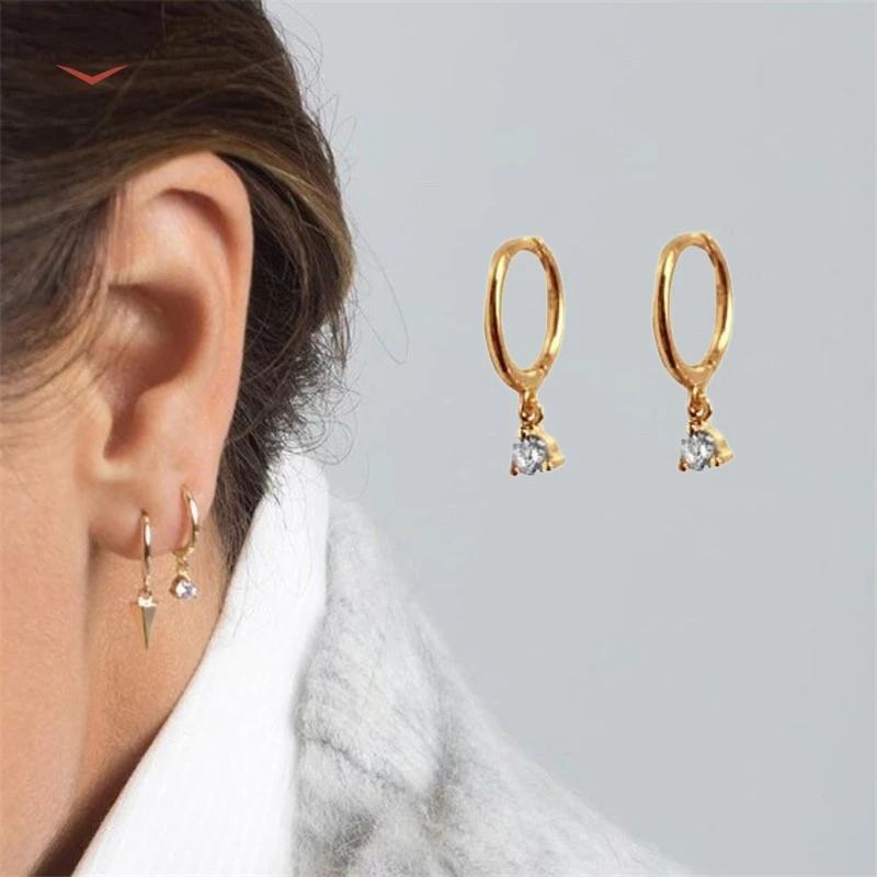 Женские маленькие серьги кольца CANNER круглые из стерлингового серебра 925 пробы