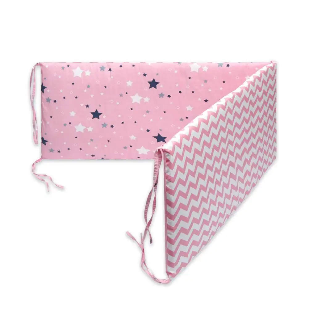 Детская кроватка бампер v-образная Съемная молния хлопок Новорожденные бамперы