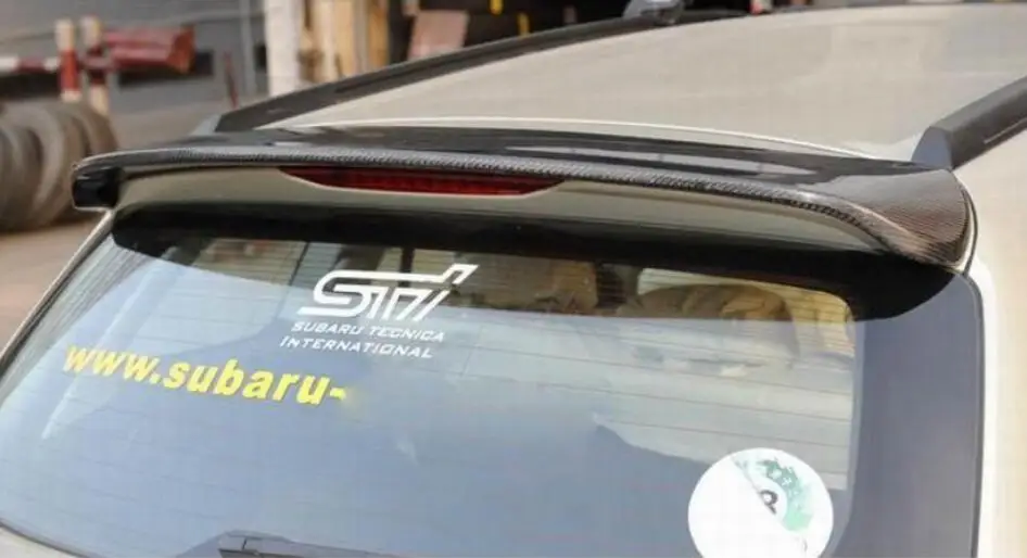Углеродное волокно автомобиля задний багажник спойлер крыло пригодный для SUBARU
