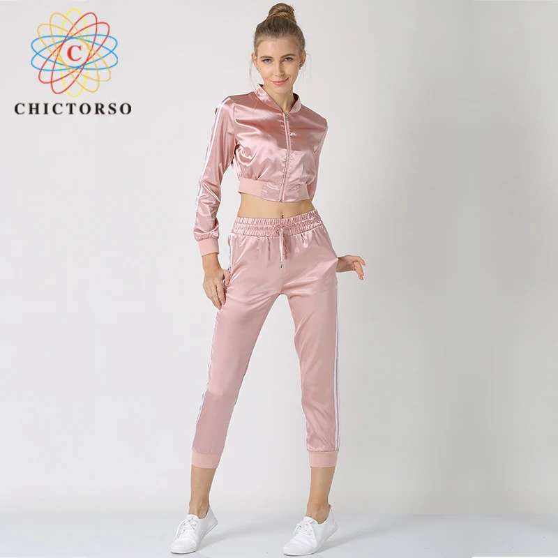 Chictorso модные женские туфли костюм атласный комплект из двух предметов