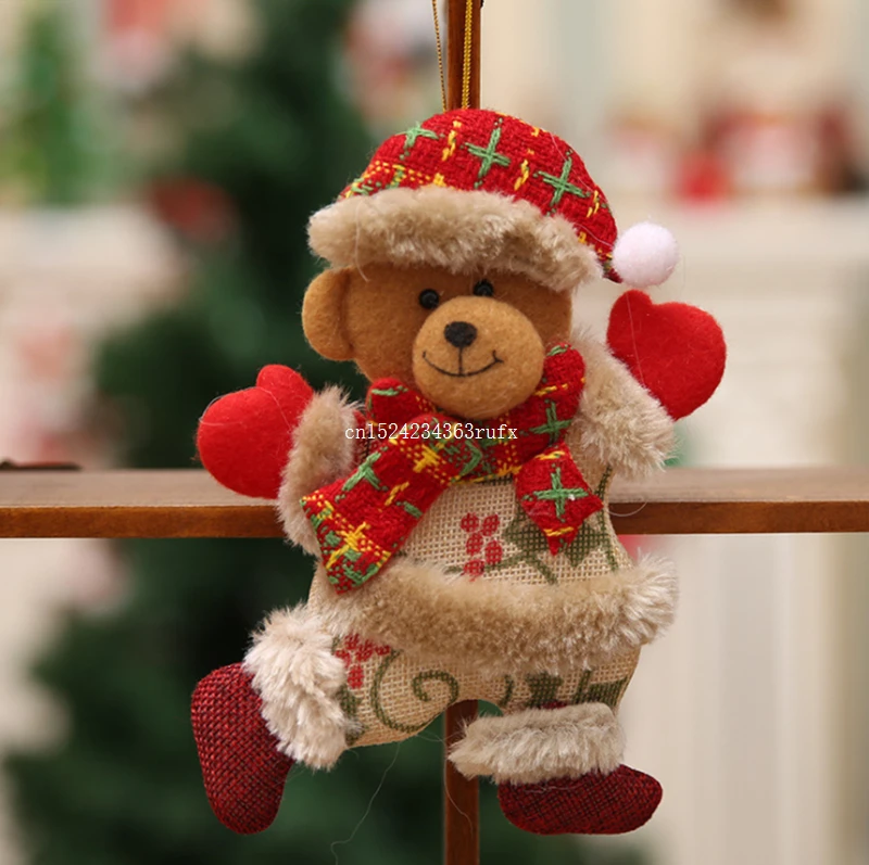 100pcs Christmas Hang Decoration Snowman Santa Claus Elk Reindeer Tree Hanging Ornaments Gift Toy Doll | Дом и сад