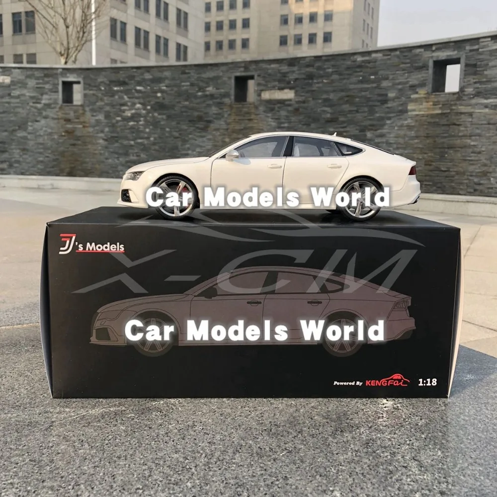 Литая модель автомобиля для моделей KengFai J RS7 (белые/серебристые боковые зеркала)