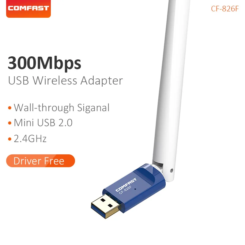 Беспроводной USB Wi Fi адаптер 300 Мбит/с 2 4 ГГц|Сетевые карты| |