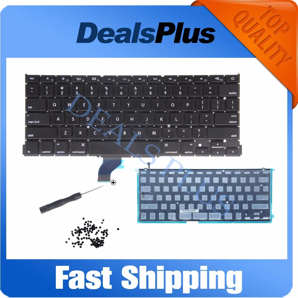 Новая английская Клавиатура США с винтами + Подсветка подсветкой для Macbook Pro Retina 13