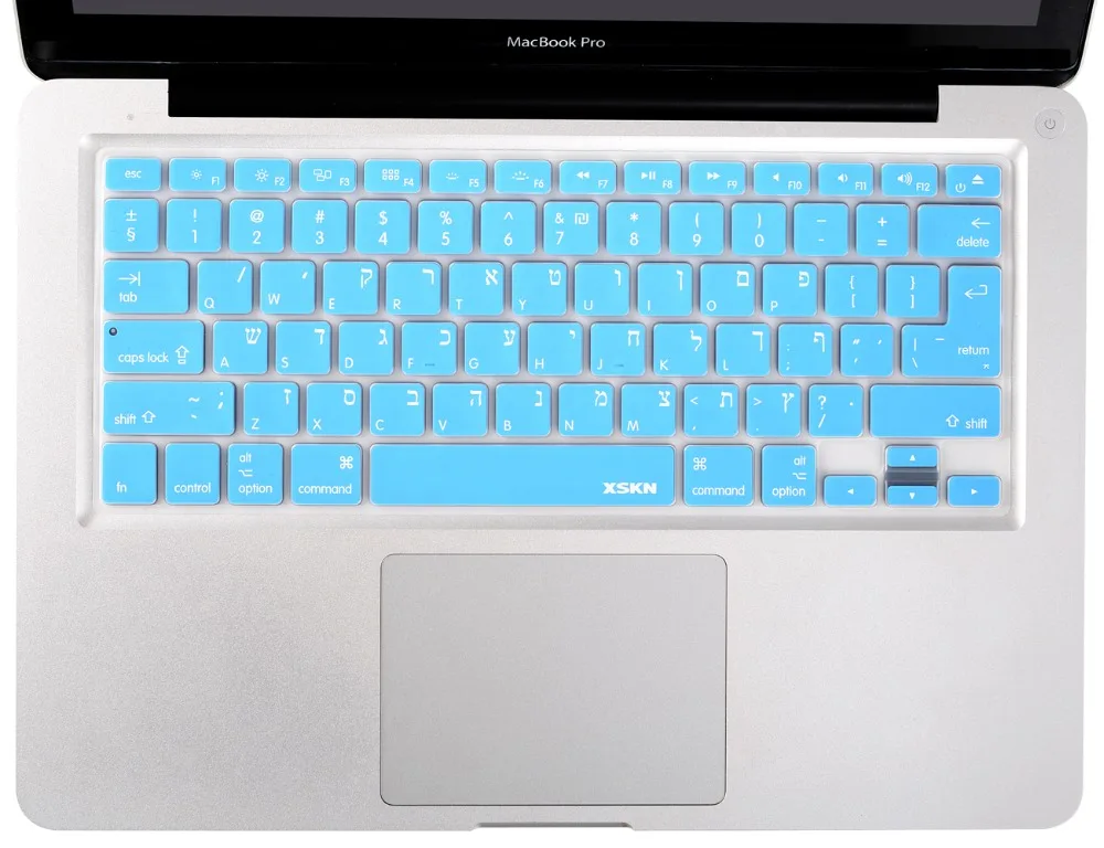 XSKN Иврит/Englsih силиконовый чехол для клавиатуры мягкий Израиль Apple MacBook Pro 13 15