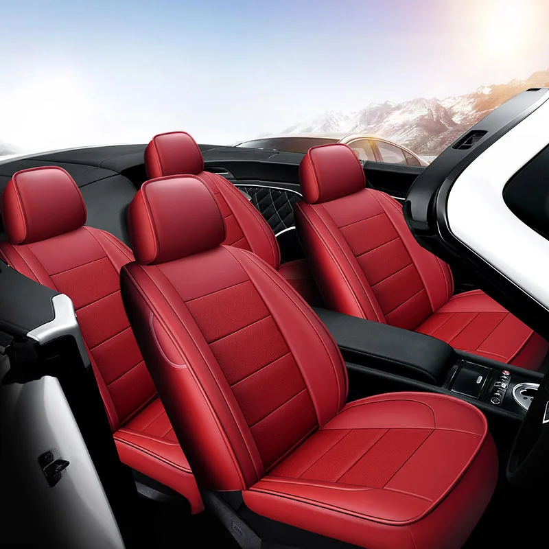 color 3 Yuzhe Авто автомобилей из воловьей кожи кожаный чехол автокресла для Audi A6L Q3 Q5 Q7 S4 A5 A1 A2 A3 A4 B6 b8 B7 A6 автомобильные аксессуары - Название цвета: color 3