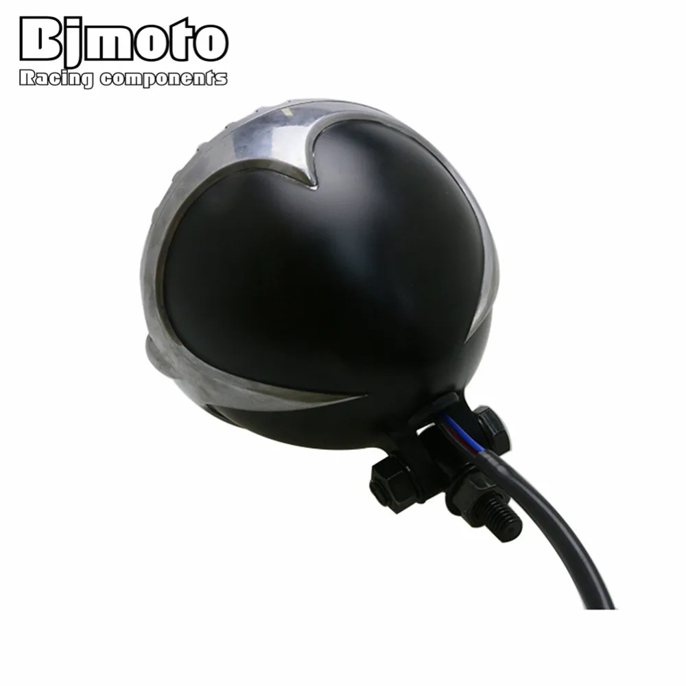 Винтажная алюминиевая мотоциклетная фара BJMOTO в старинном стиле с зубчатым