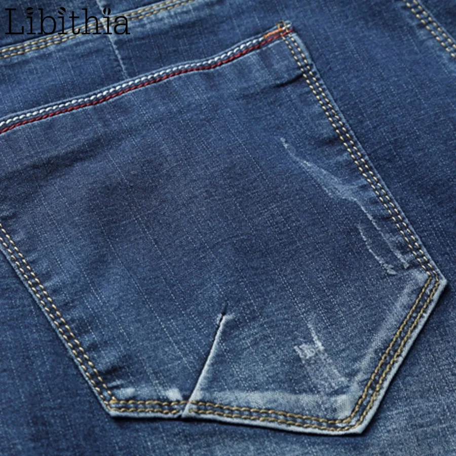 Мужские тонкие джинсовые шорты на завязках Свободные повседневные хлопковые со