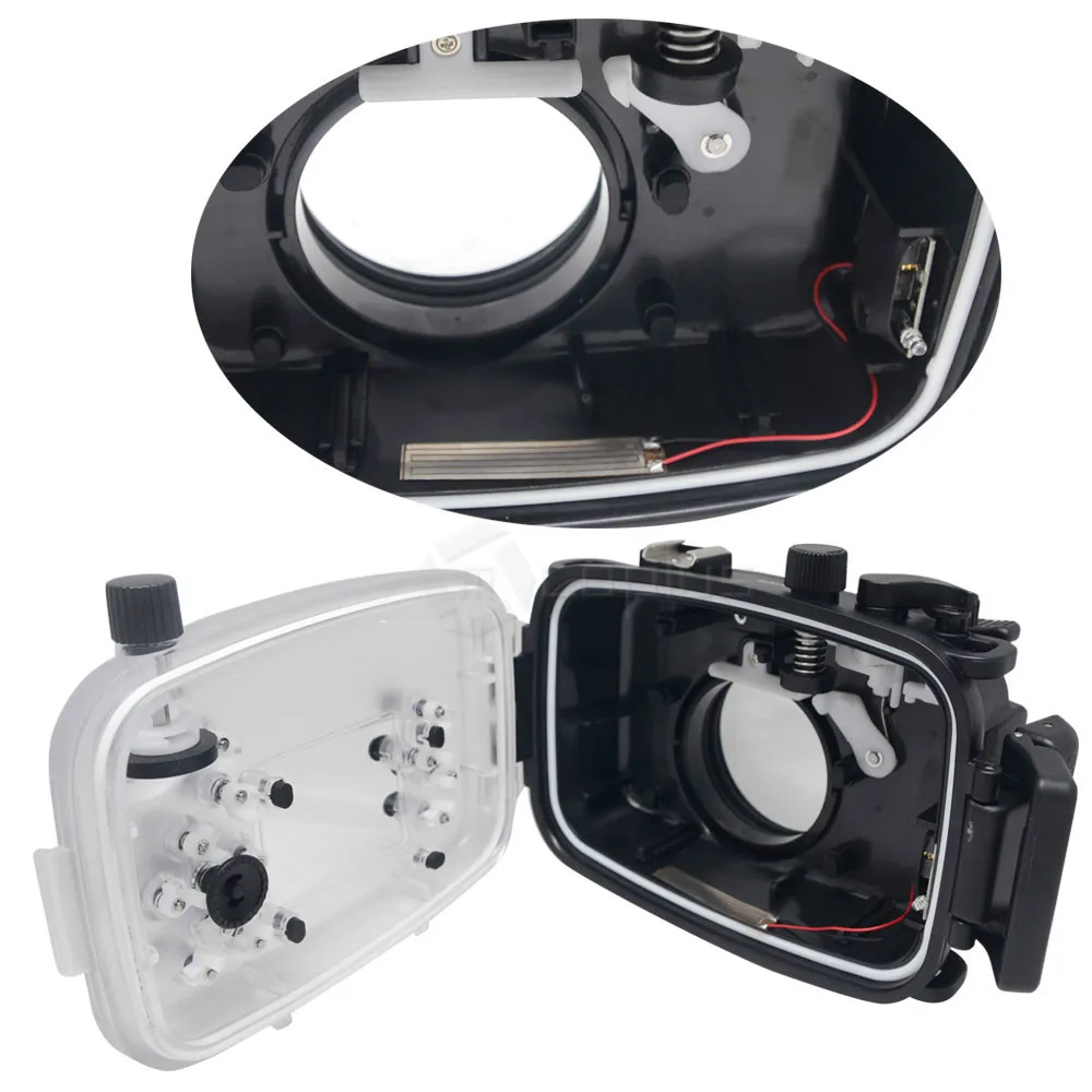 Mcoplus 40m/130ft Underwater Waterproof Housing Case Bag for Fuji Fujifilm X100S with Accurate Alarm Buzzer Equipment
