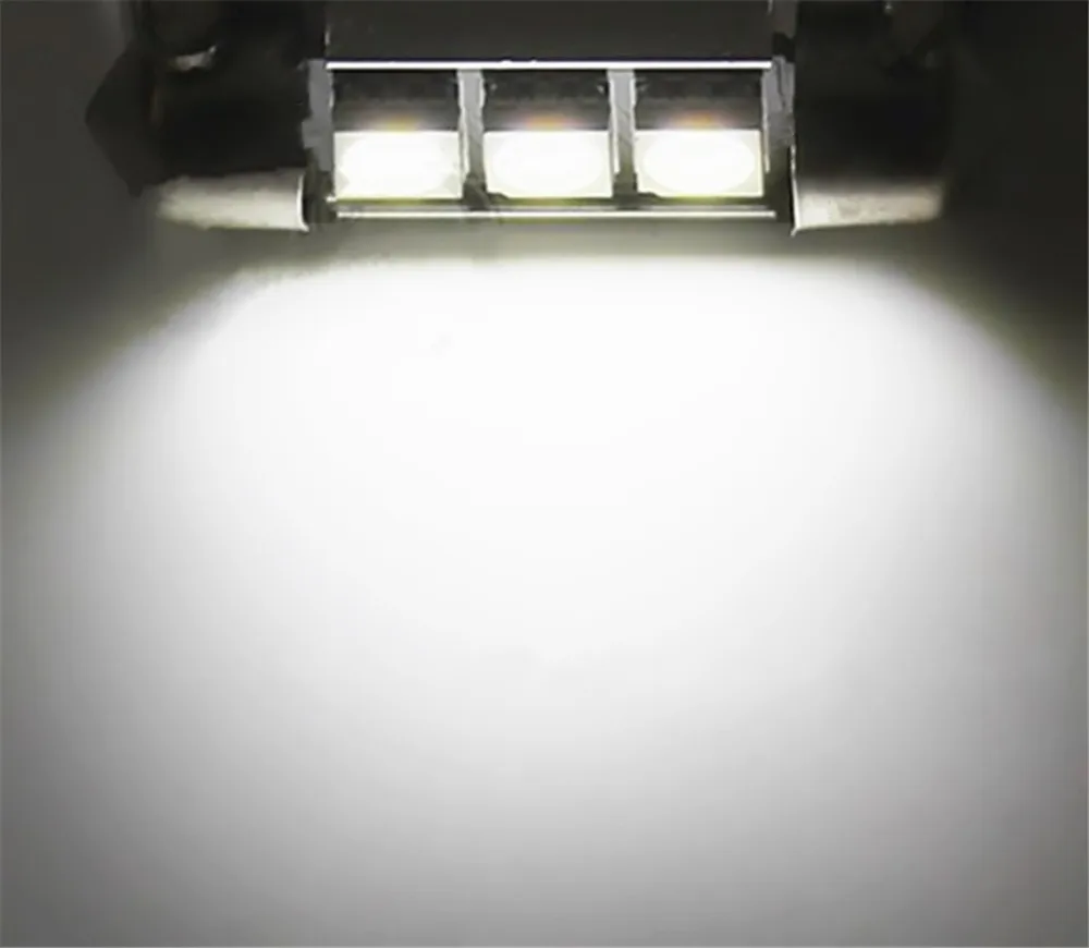 10 шт. 36 мм 39 3 SMD 5050 чисто белая купольная гирлянда CANBUS без ошибок для автомобиля