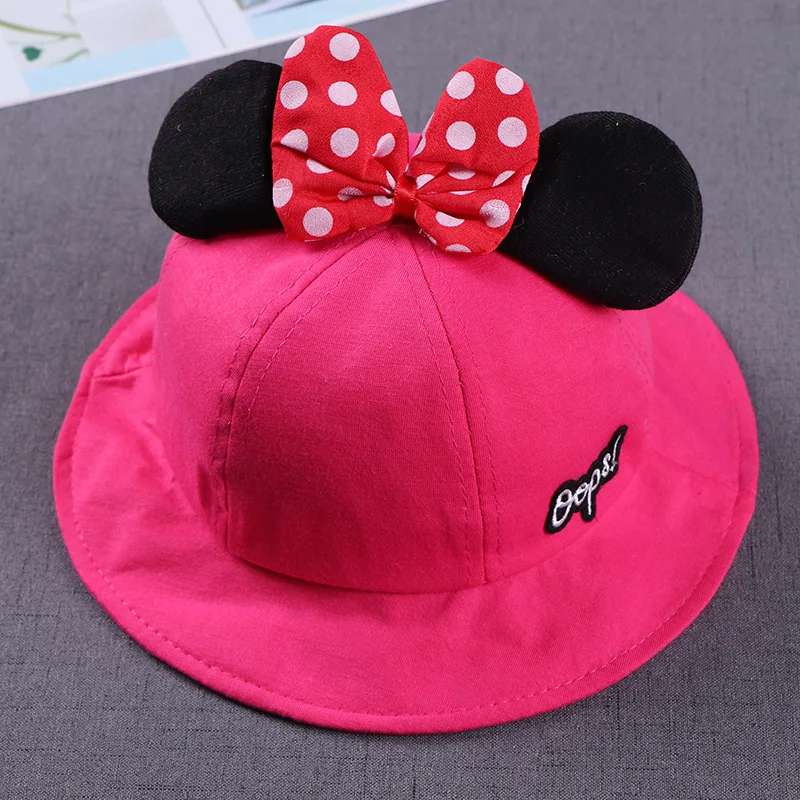 Детская Солнцезащитная шляпа с мультипликационным принтом Милая кепка в горошек