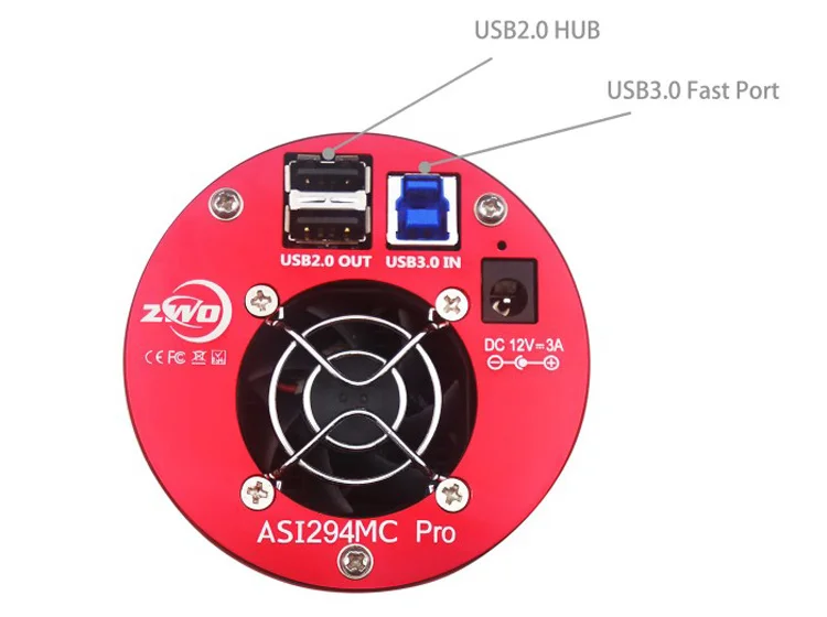 ASI294MC Pro цветная замороженная Астро камера 4/3 дюймов USB3.0 с концентратором для фотосъемки в глубоком космосе