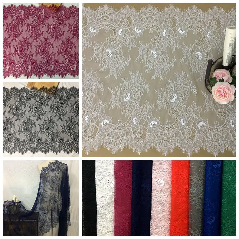 Широкий 65 см высокое качество тонкая кружевная отделка для ресниц ручная работа