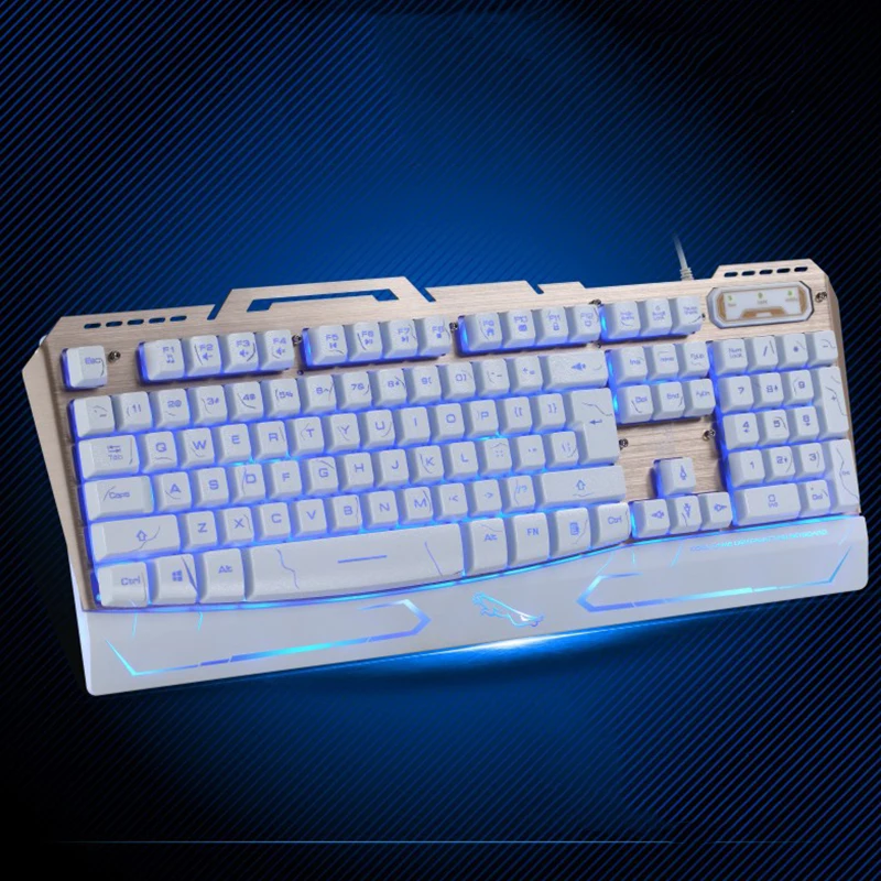 Keyboard Trays Metal Panel 3-Colors LED Back-Lit 104 Keys USB-Port Computer Gaming Wired Waterproof Laptop And Desktop Office | Компьютеры