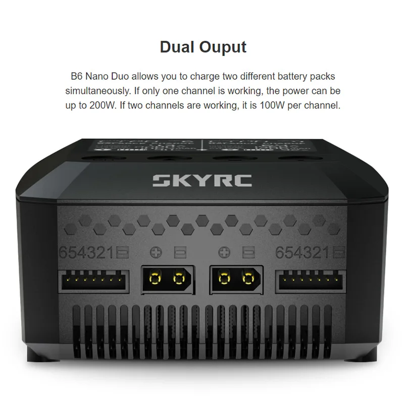SKYRC B6 Nano Duo 2X100 Вт 15A AC Bluetooth Смарт зарядное устройство Dis зарядное устройство Поддержка Sky зарядное устройство приложение