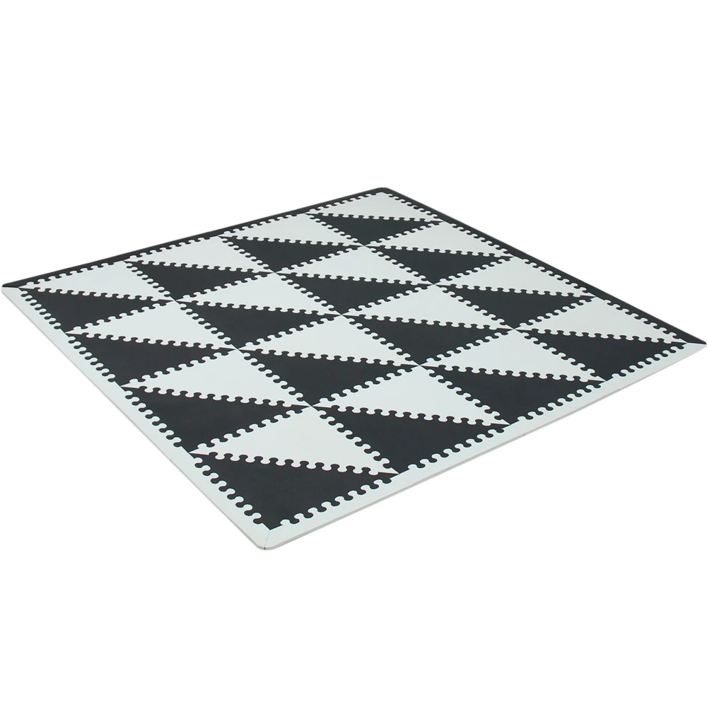 black white MQIAOHAM детский игровой коврик tapete infantil tapis игрушки для младенцев для детей игровой коврик-пазл eva Пена Детский ковер треугольник 35 см* 1 см - Цвет: black white