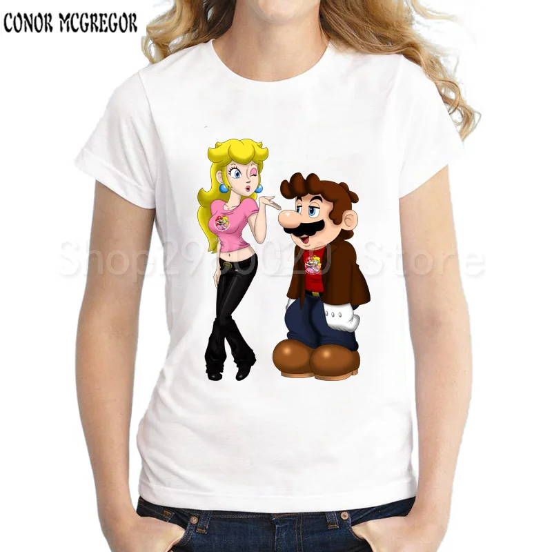 Новые женские футболки с принтом Супер Марио летние модные коротким рукавом для