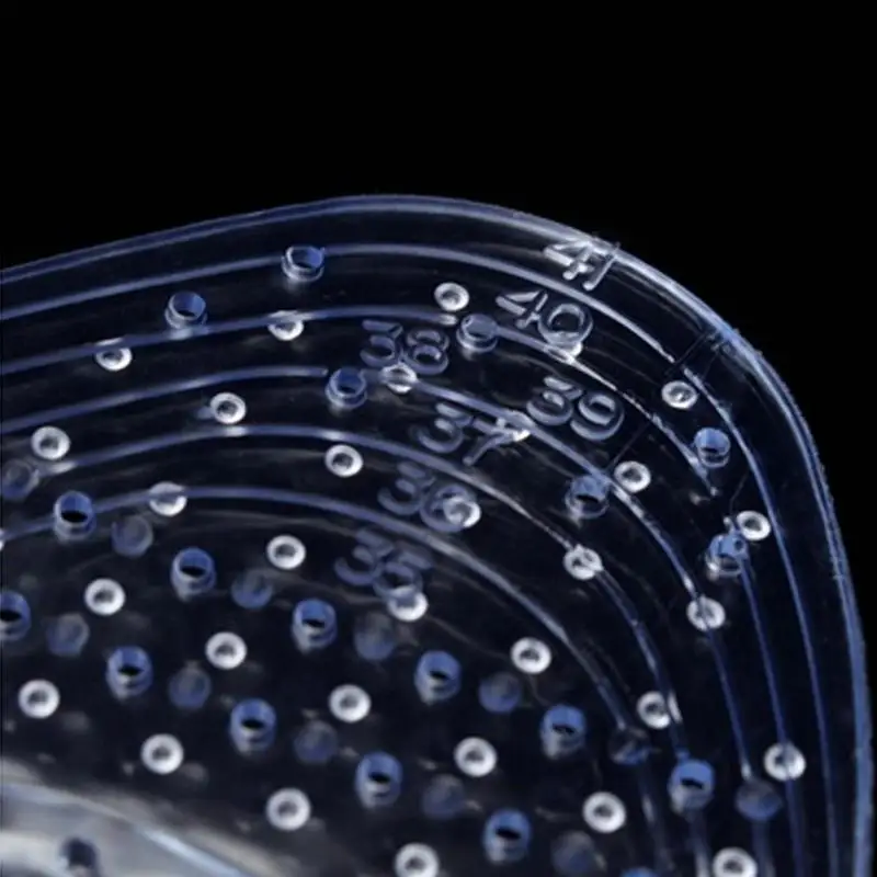 1 пара Прозрачная силиконовая колодка для обуви Массажная стелька здоровья