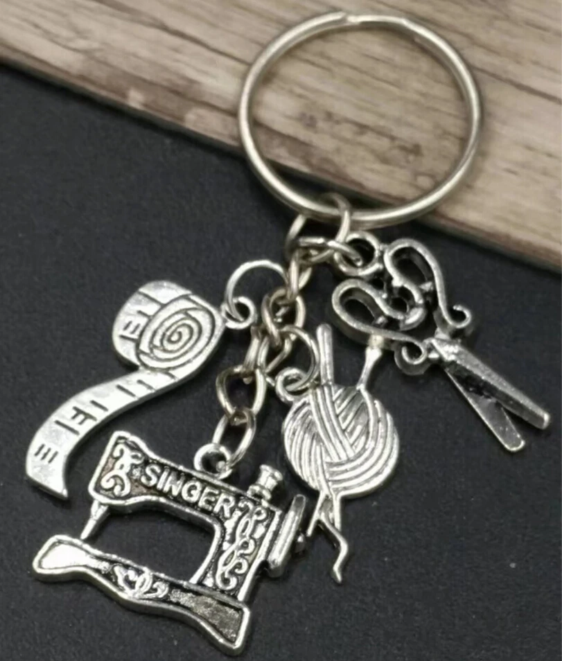 Набор брелоков из сплава для женщин комплект 10 предметов шитья и вязания |