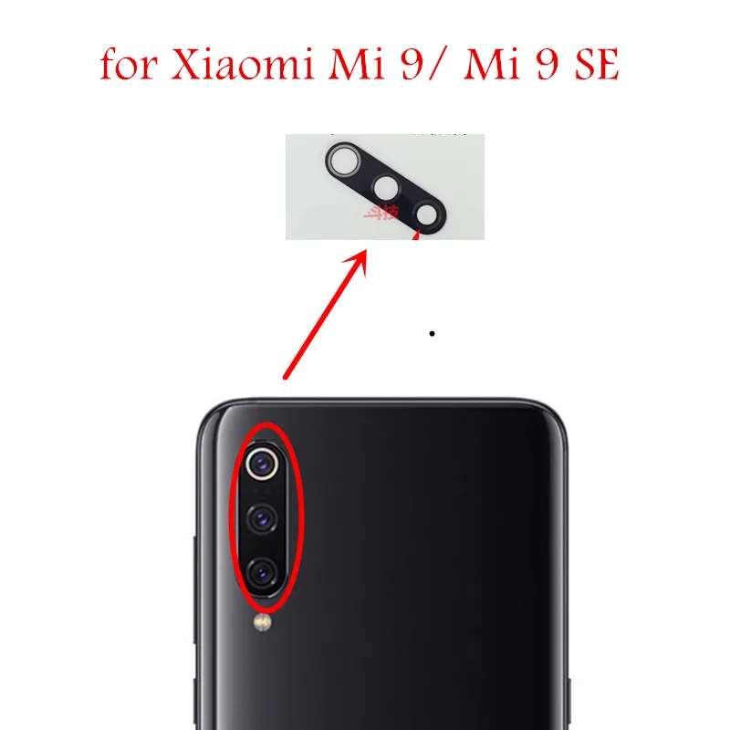 3 шт./лот для задней камеры Xiaomi Mi 9/ 9 SE стеклянный объектив основной с клеем Mi9/ 9SE