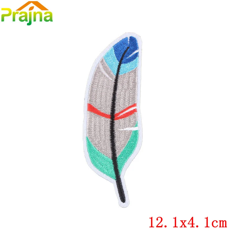TI-PE0731CT Prajna индийские перьевые нашивки с вышивкой, железные нашивки для одежды, футболки для девочек, летние наклейки, аксессуары для самостоятельной сборки, украшения F - Цвет: TI-PE0731CT