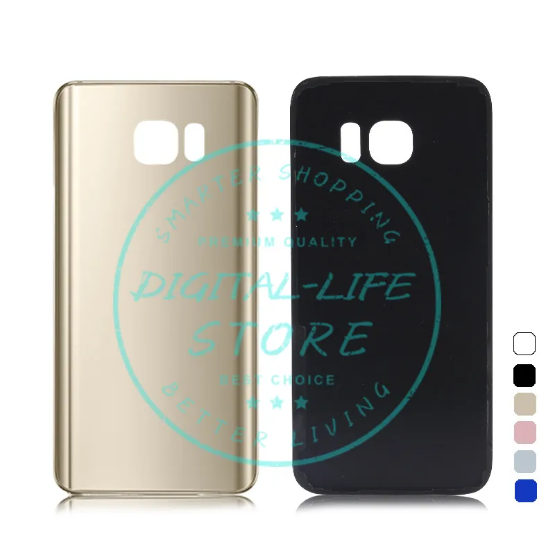 Для Samsung Galaxy S7 задняя крышка корпуса батареи для G930 стекло + пластик 3 м клей запасные части|Корпусы и рамки