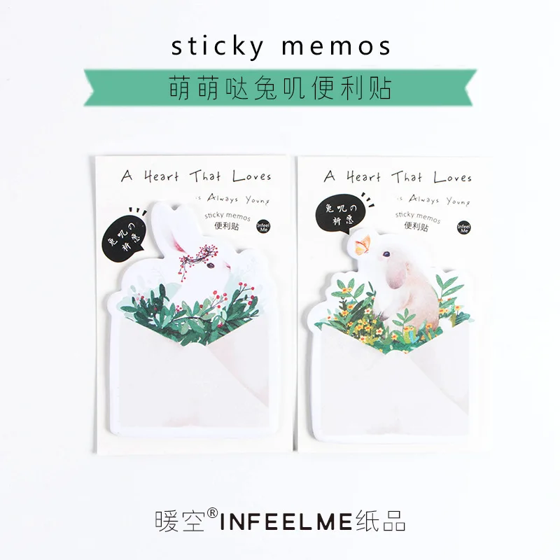Climemo кролик Kawaii Note, милые Липкие заметки планировщик наклейки блокнот для пасхи школьника