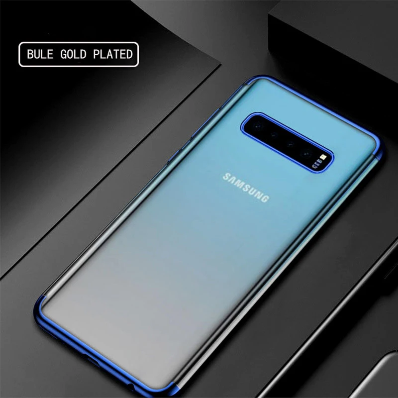 Электро-покрытие чехол для samsung Galaxy S10 S0 плюс Чехол Покрытие мягкий прозрачный из