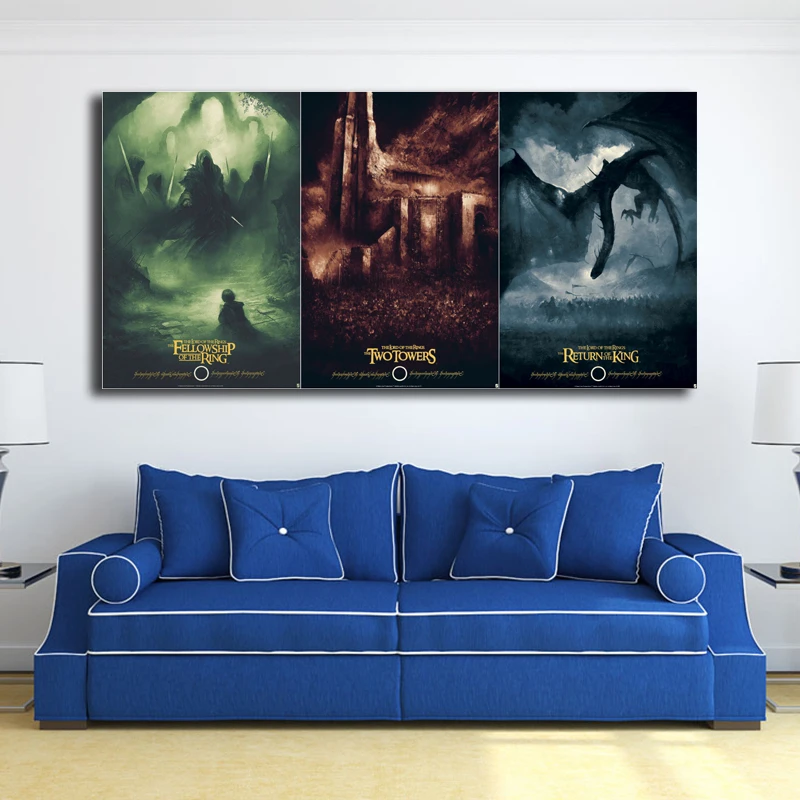Фильм Властелин Колец плакат LOTR Картина на холсте печать спальня домашний декор Современные настенные картины маслом рамки