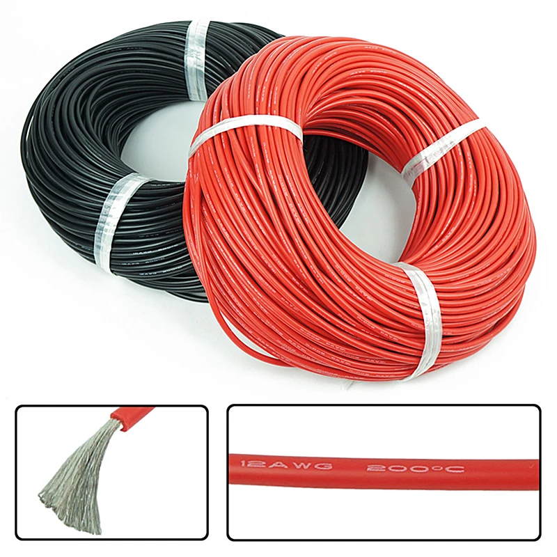 FATJAY RC 1 метр 26AWG гибкий мягкий силиконовый провод устойчивый к высоким