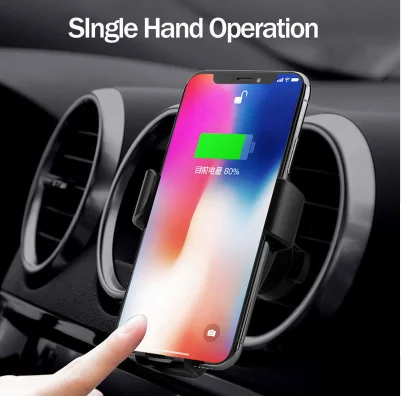 2019 ручной/саморегулирующийся держатель для телефона беспроводное быстрое