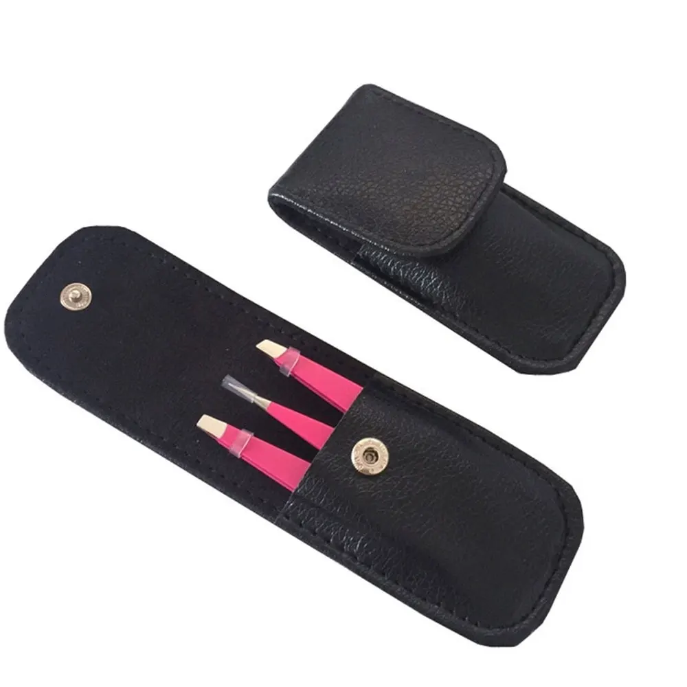 Пинцет для бровей из нержавеющей стали 3 шт. плоский наконечник наращивания