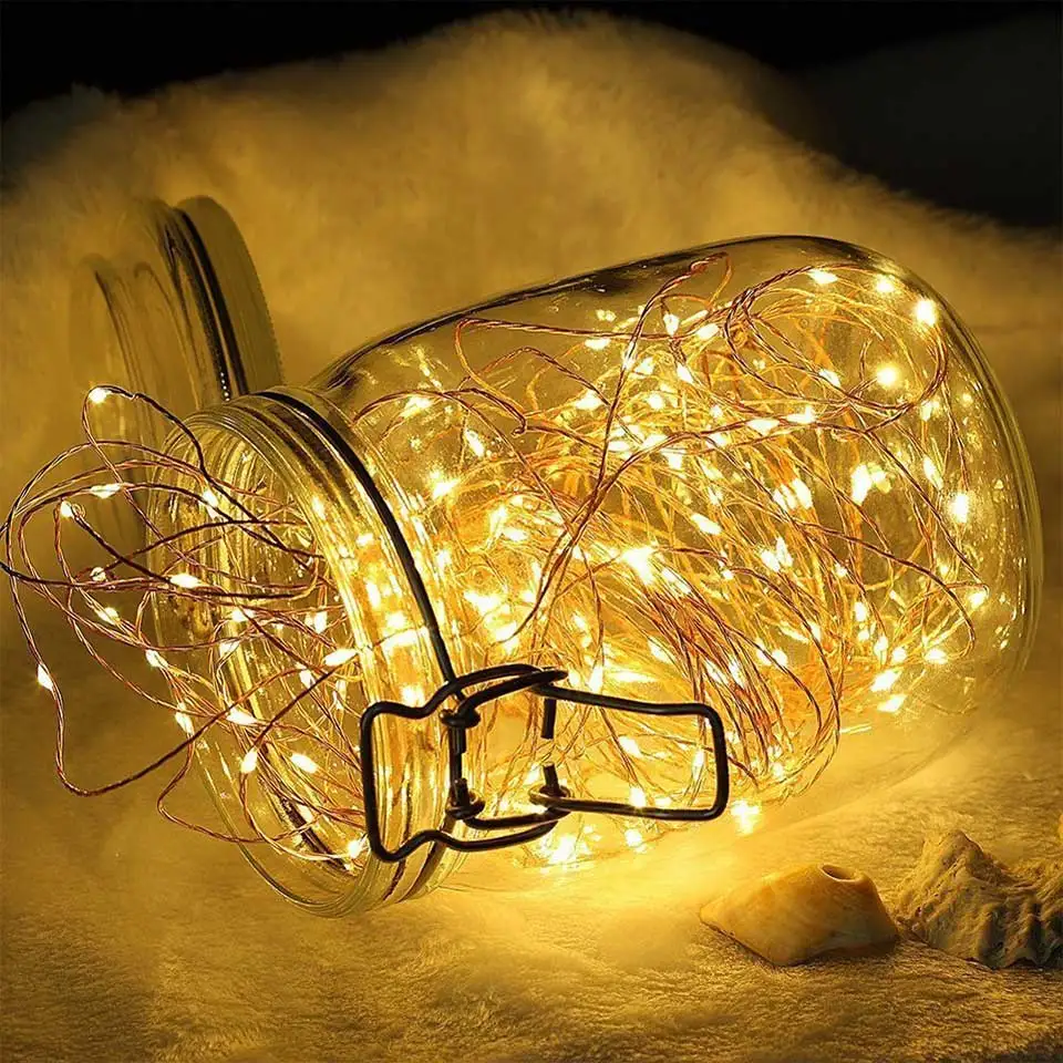 

Christmas Indoor Outdoor Decoration Light LED String 1M 2M 3M 4M Waterproof Colorful Cooper Wire Fairy Lamp for Room Party Decor