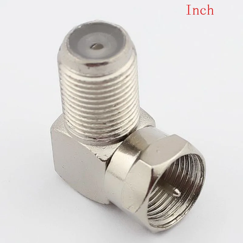 10 шт. качественный дюймовый F Коннектор правый угол штекер на гнездо для ТВ