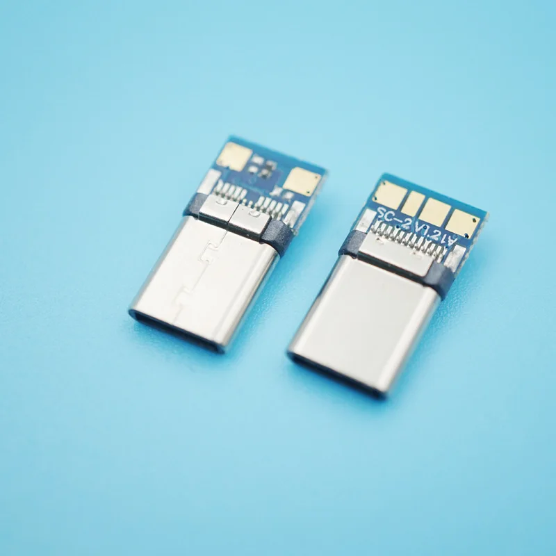 50 шт. USB Type C с печатной платой штекер разъема 2P Быстрая зарядка type c 2 0 Версия Jack|usb